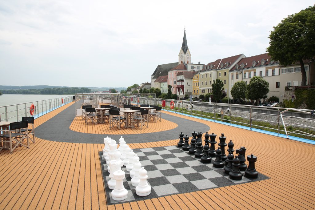 AMAWaterways AMALea Sundeck with pool & chessboard - Accent On Travel