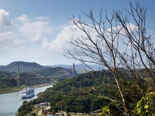 Exterior of a Princess Cruises ship in the Panama Canal - Accent on Travel