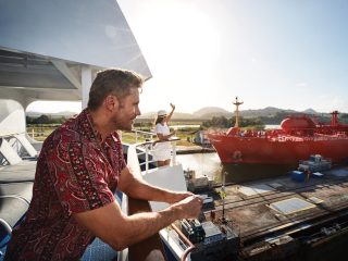 Princess Cruises traveler waiting to set sail through the Panama Canal - Accent on Travel