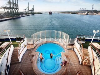 Pool area on board a Princess Cruises ship in the Panana Canal - Accent on Travel