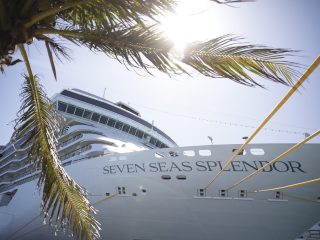 Close up of Regent Seven Seas Splendor ship - Accent On Travel